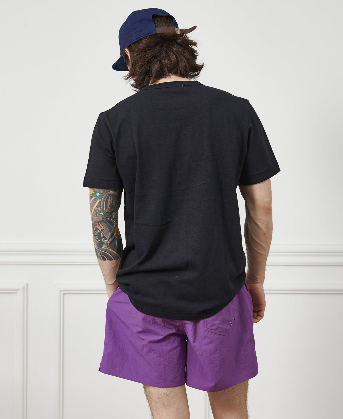 5-Inch Nylon Swim Shorts Purple Athletic Short Inseam