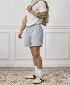 5-Inch Nylon Swim Shorts Light Gray Quick Dry