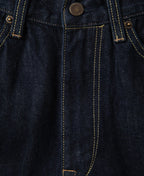 13.2oz Embroidered Pocket Denim Jeans Prewashed Slim Straight