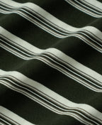 Heavyweight Stripe Crewneck Long Sleeve T-Shirt White Green