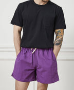 5-Inch Nylon Swim Shorts Purple Athletic Short Inseam