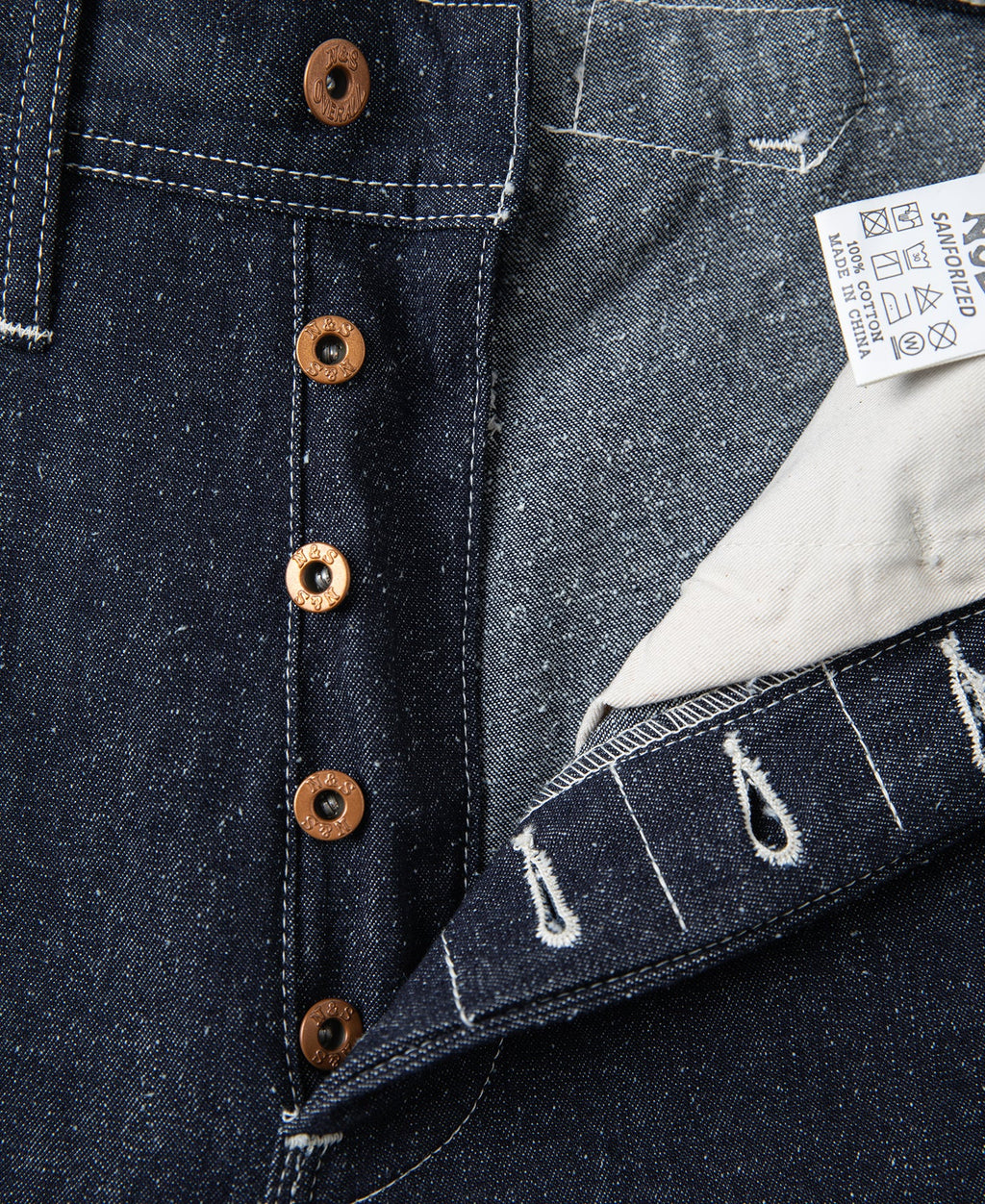 Slub Pearl Yarn Indigo Denim Carpenter Pants Relaxed Fit