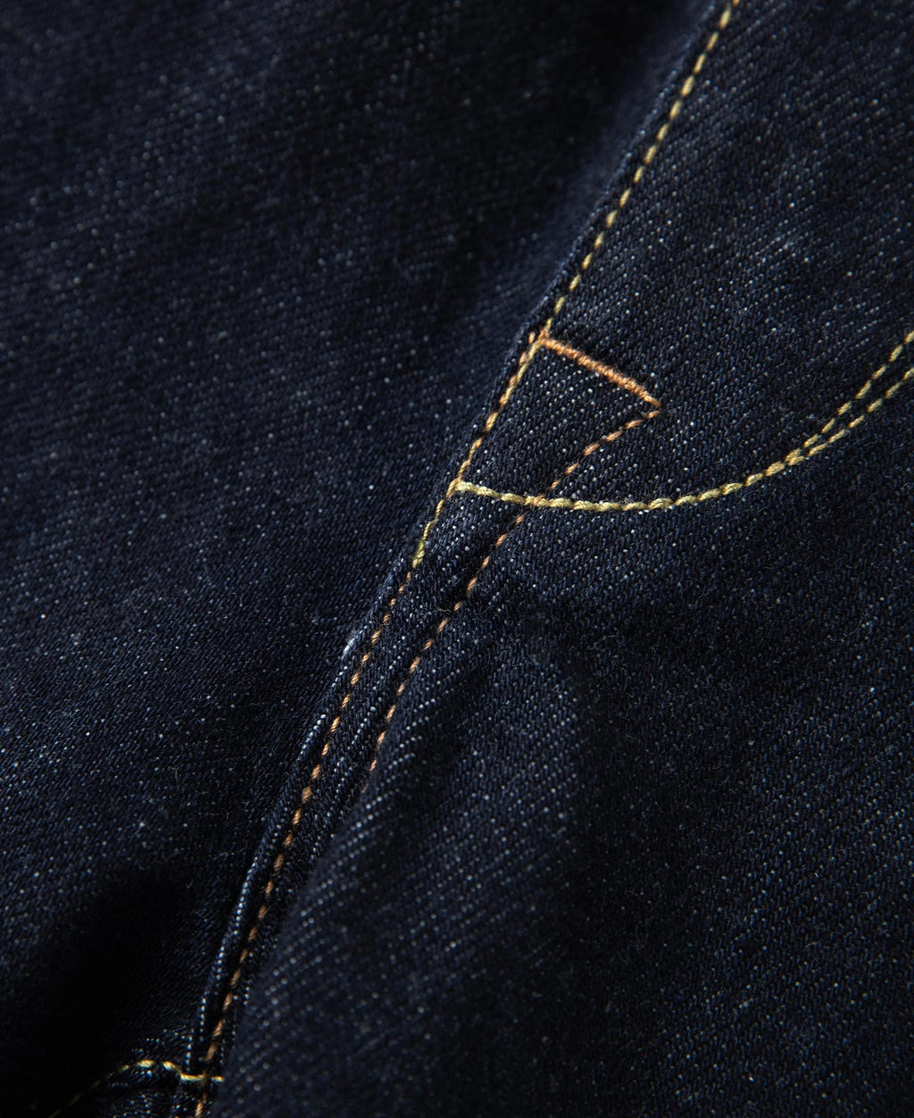 13.2oz Embroidered Pocket Denim Jeans Prewashed Slim Straight