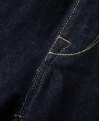 13.2oz Embroidered Pocket Denim Jeans Prewashed Slim Straight