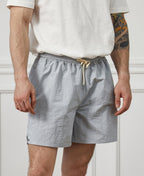5-Inch Nylon Swim Shorts Light Gray Quick Dry