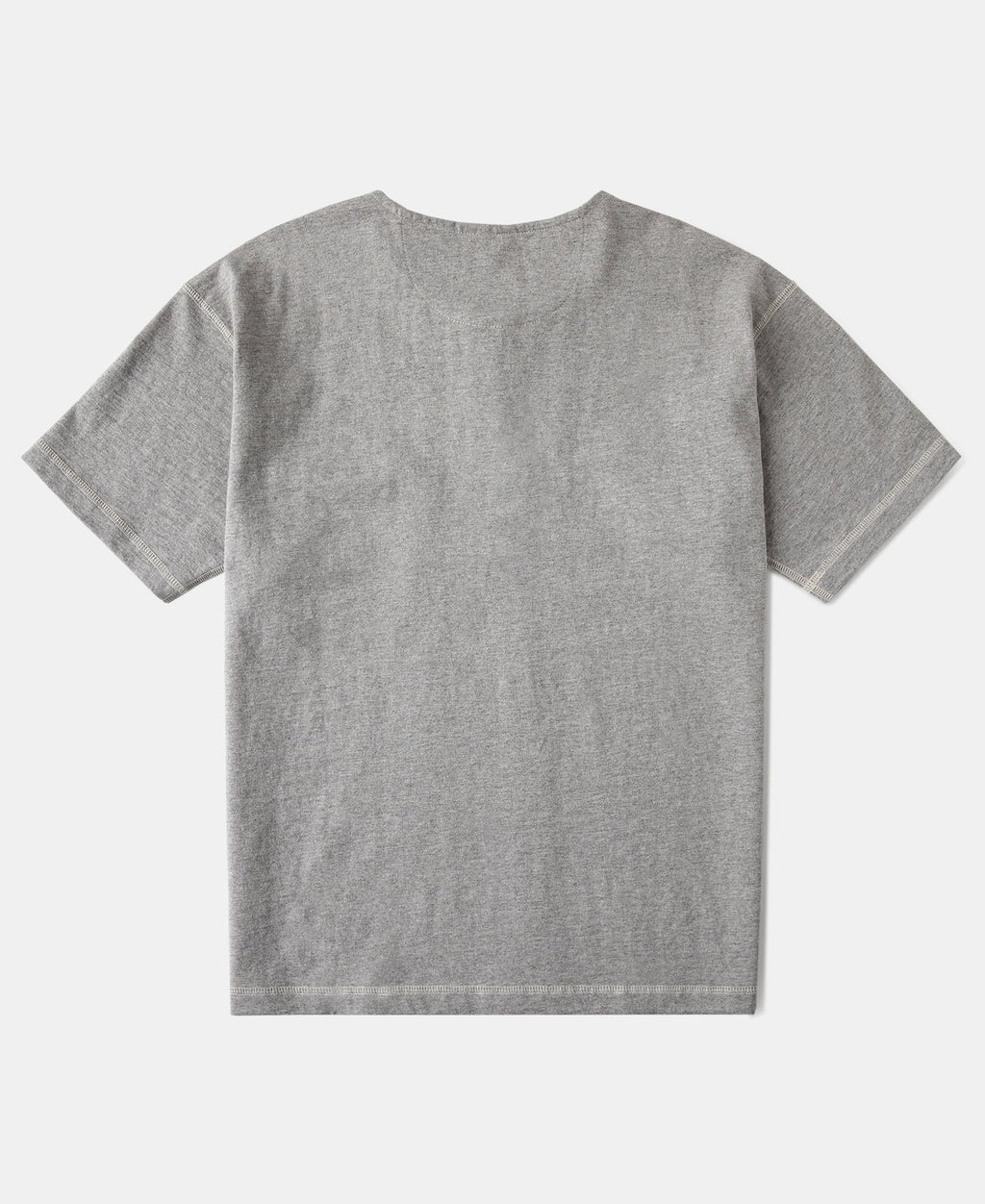 1940s Slub Cotton Henley Pocket T-Shirt Gray Heathered Casual