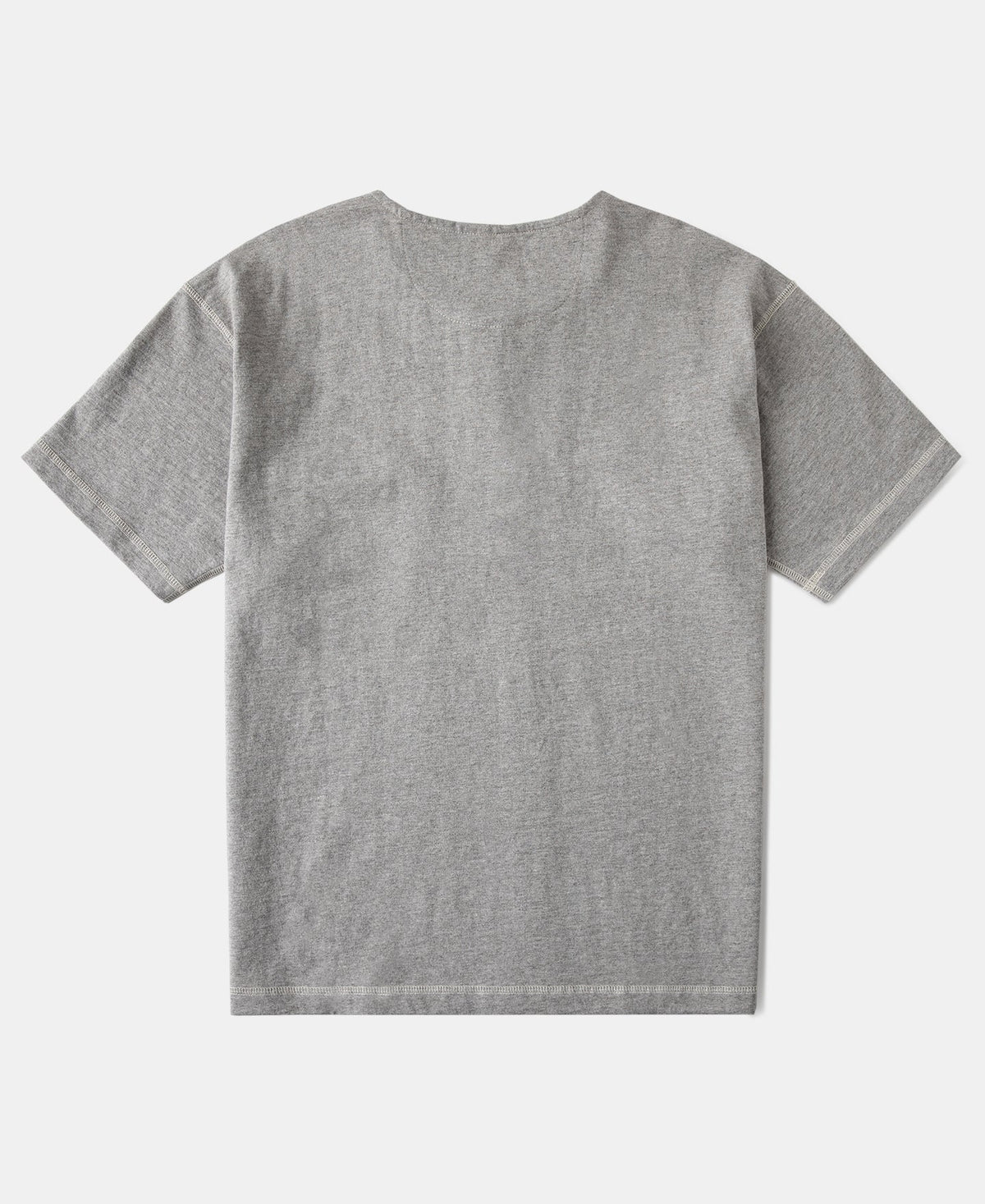 1940s Slub Cotton Henley Pocket T-Shirt Gray Heathered Casual