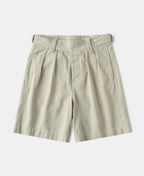 Cotton Linen Military Shorts Natural Undyed Breathable Casual