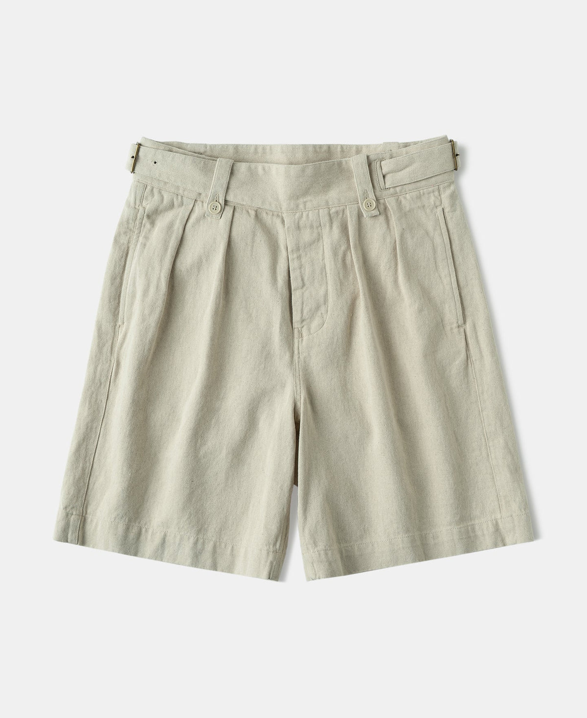 Cotton Linen Military Shorts Natural Undyed Breathable Casual