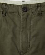 1930s Washed Officer Chino Shorts Olive Earthy Military Inspired