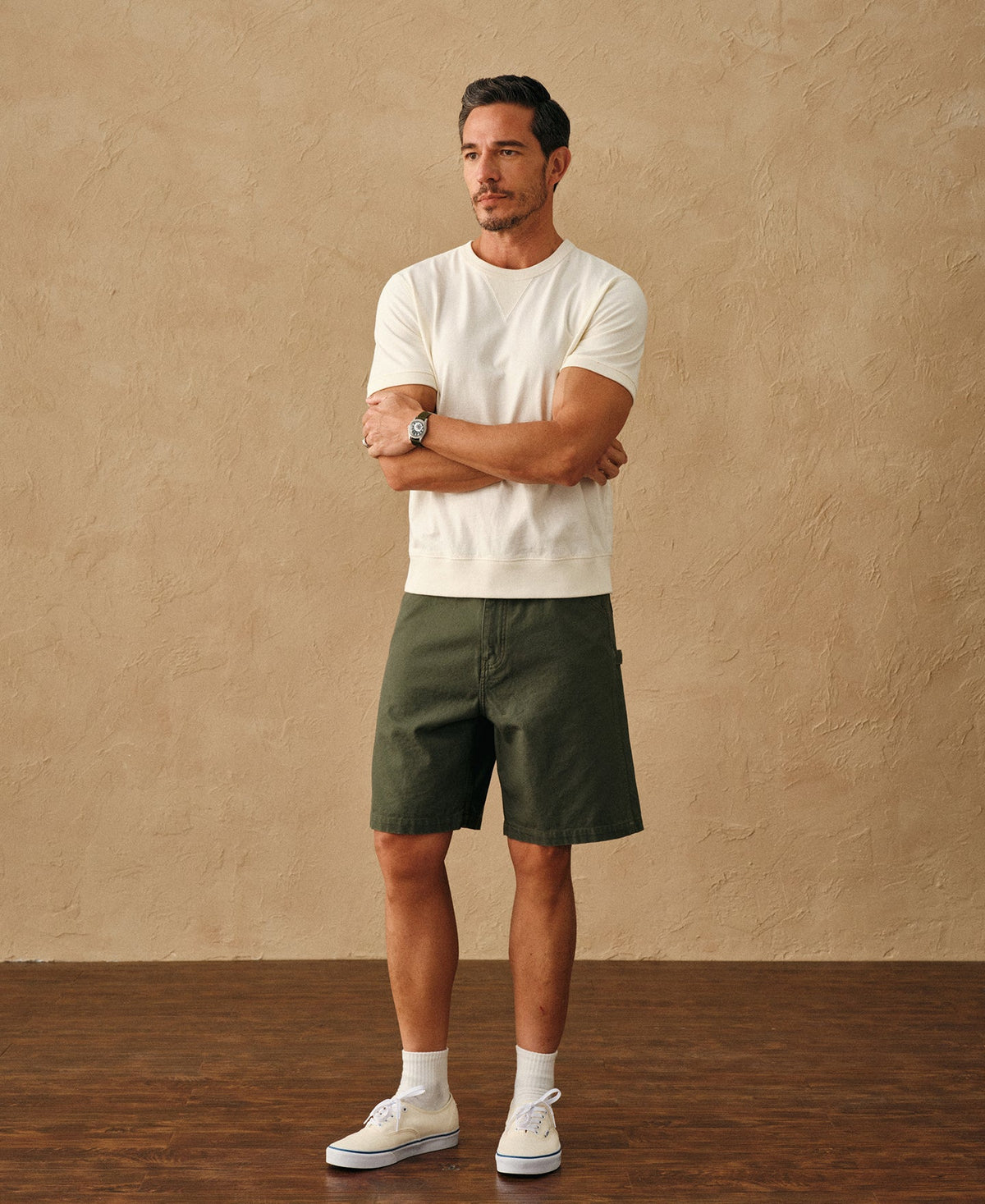 1950s V-Gusset White Cotton T-Shirt Vintage Athletic Cut