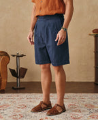 Relaxed Double-Pleated Hemp-Cotton Shorts Vintage Workwear