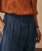 Relaxed Double-Pleated Hemp-Cotton Shorts Vintage Workwear