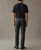 Heavyweight Ribbed Cotton Pocket T-Shirt Vintage Black Worn