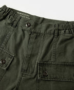 Washed Twill Cargo Shorts Khaki Relaxed Fit Multi Pocket