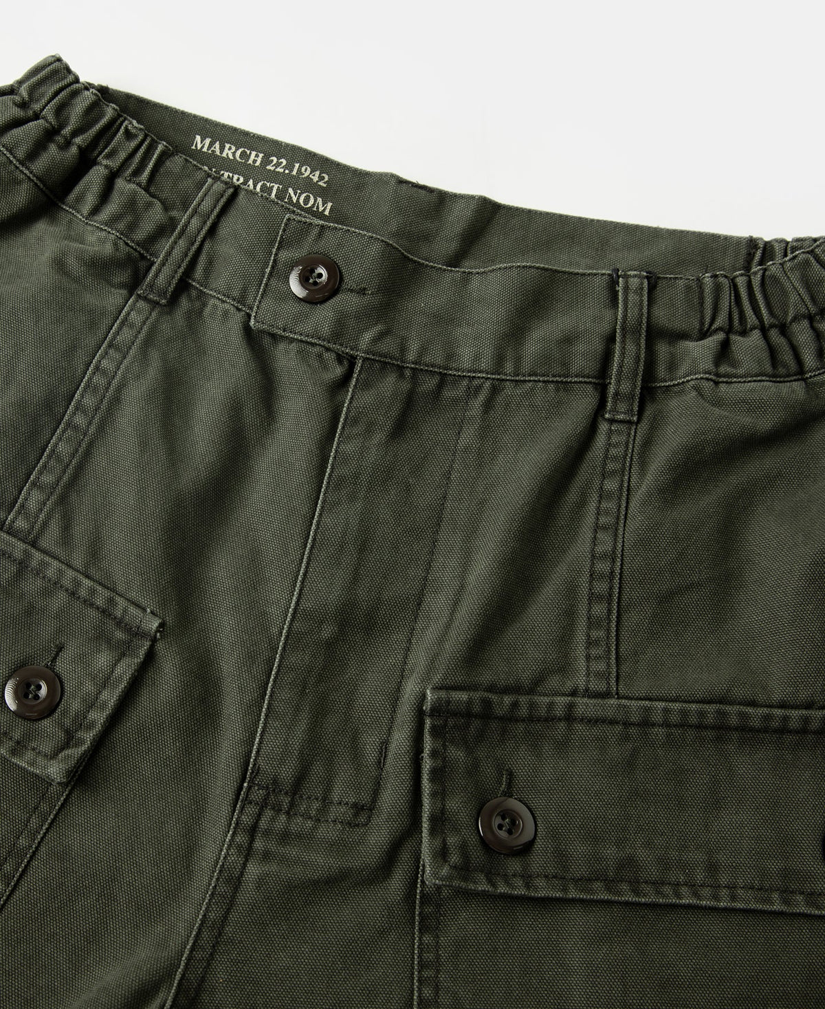Washed Twill Cargo Shorts Khaki Relaxed Fit Multi Pocket
