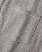 1940s Slub Cotton Henley Pocket T-Shirt Gray Heathered Casual
