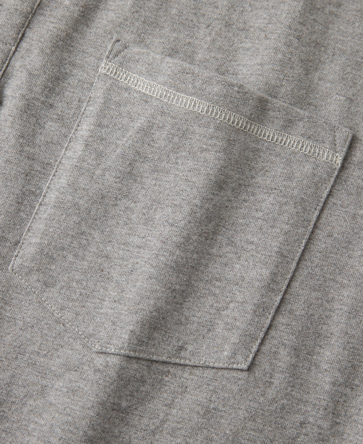 1940s Slub Cotton Henley Pocket T-Shirt Gray Heathered Casual