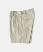 Cotton Linen Military Shorts Natural Undyed Breathable Casual