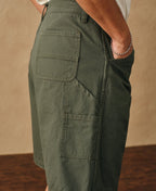 Duck Canvas Carpenter Cargo Shorts Rugged Workwear Summer