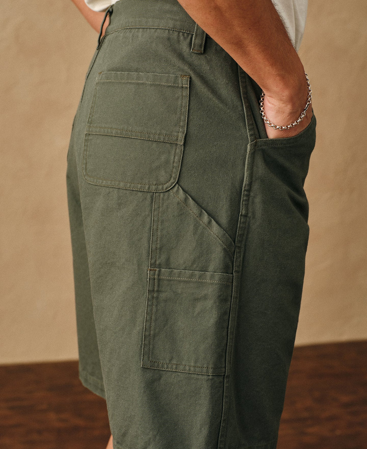 Duck Canvas Carpenter Cargo Shorts Rugged Workwear Summer